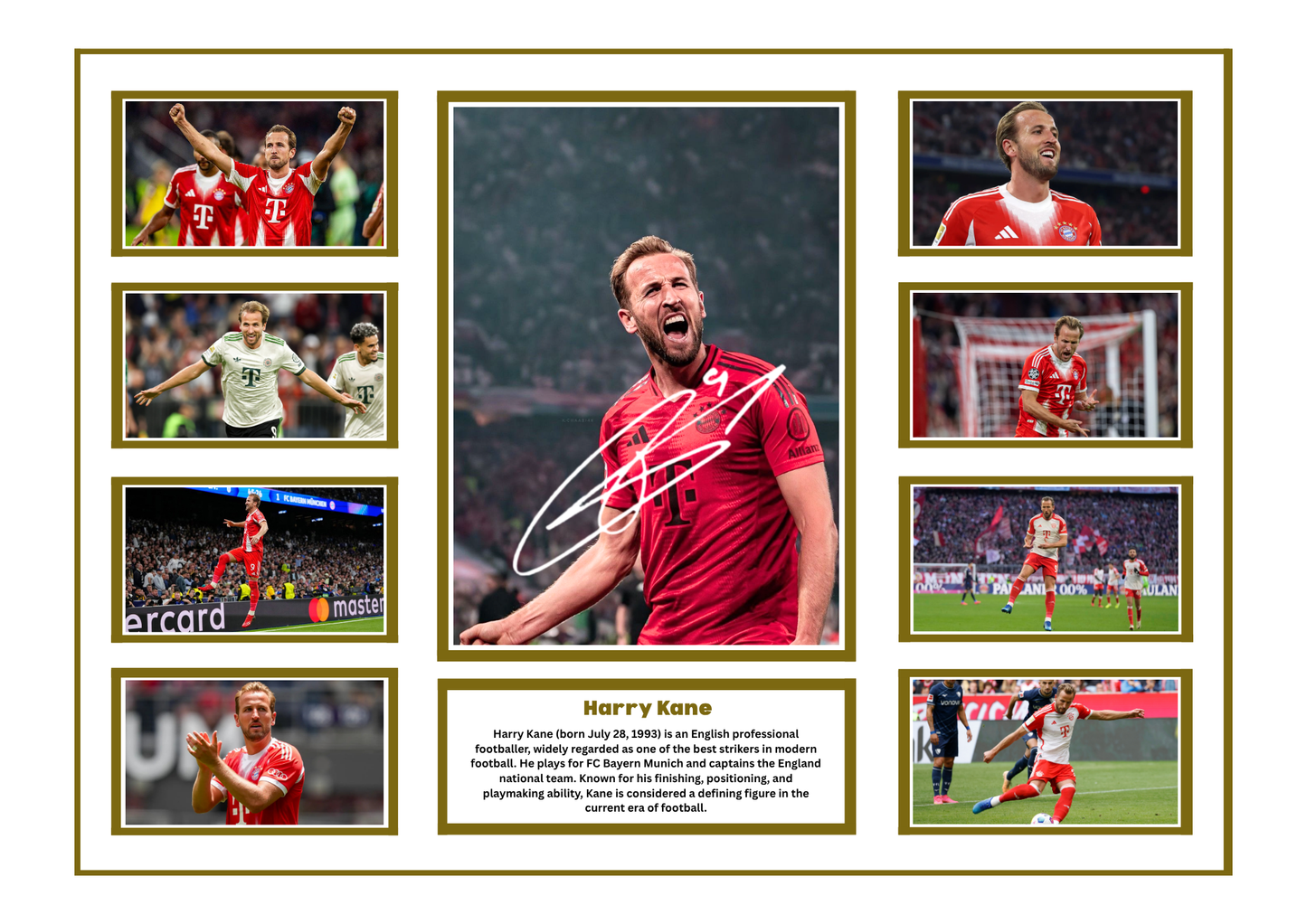 HARRY KANE SIGNED FRAMED LIMITED EDITION MEMORABILIA