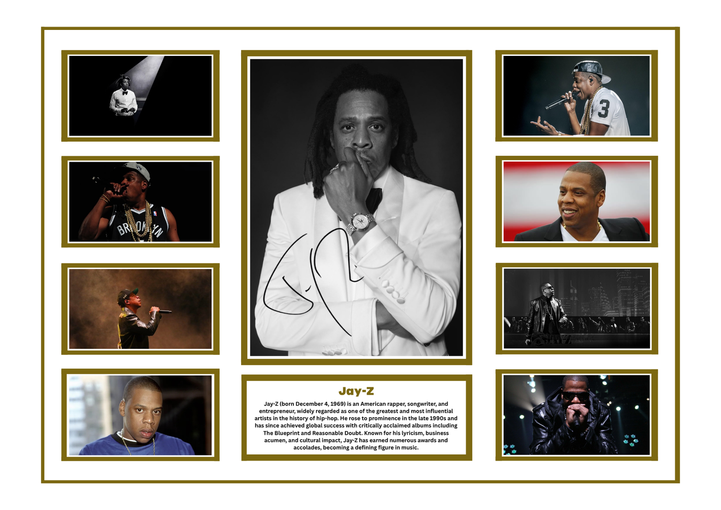 JAY-Z SIGNED FRAMED LIMITED EDITION MEMORABILIA