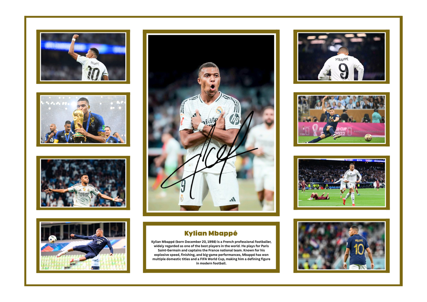 KYLIAN MBAPPE SIGNED FRAMED LIMITED EDITION MEMORABILIA