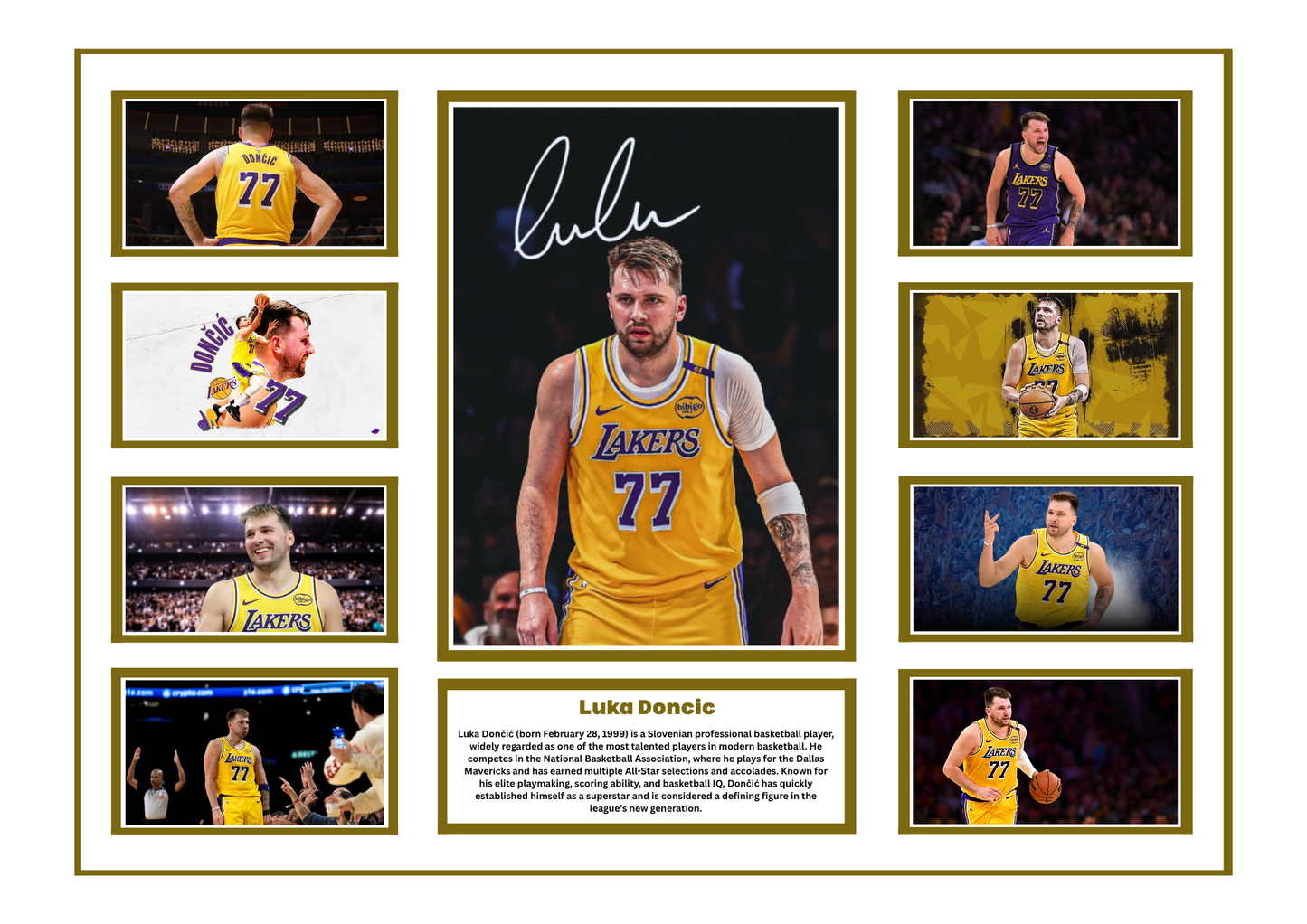LUKA DONCIC SIGNED FRAMED LIMITED EDITION MEMORABILIA