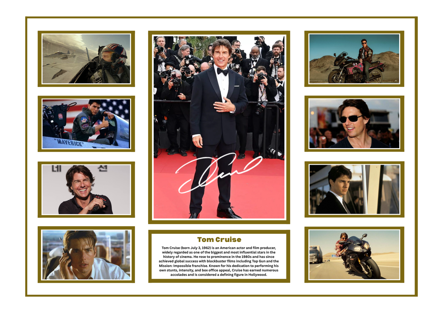 TOM CRUISE SIGNED FRAMED LIMITED EDITION MEMORABILIA