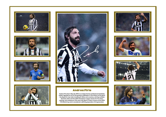 ANDREA PIRLO SIGNED FRAMED LIMITED EDITION MEMORABILIA