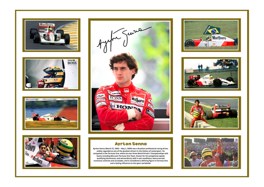 AYRTON SENNA SIGNED FRAMED LIMITED EDITION MEMORABILIA