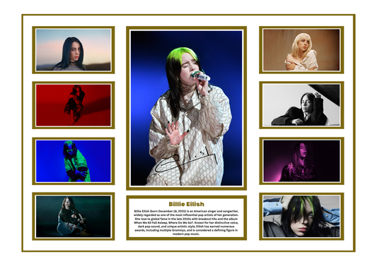 BILLIE EILISH SIGNED FRAMED LIMITED EDITION MEMORABILIA