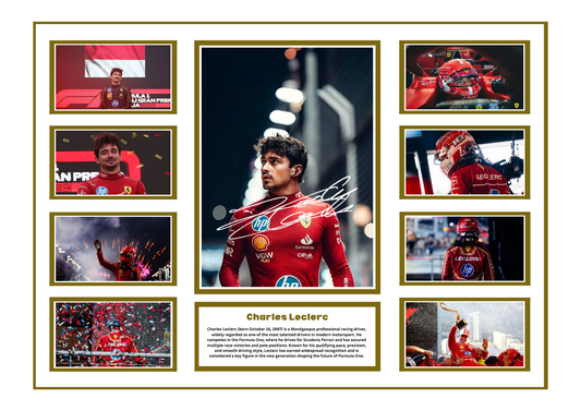 CHARLES LECLERC SIGNED FRAMED LIMITED EDITION MEMORABILIA