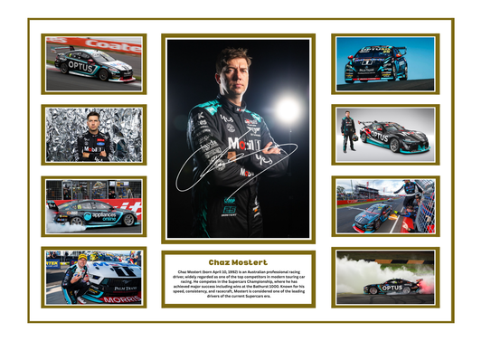CHAZ MOSTERT SIGNED FRAMED LIMITED EDITION MEMORABILIA