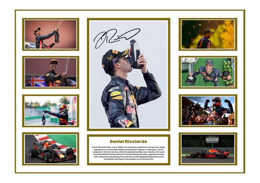 DANIEL RICCIARDO SIGNED FRAMED LIMITED EDITION MEMORABILIA