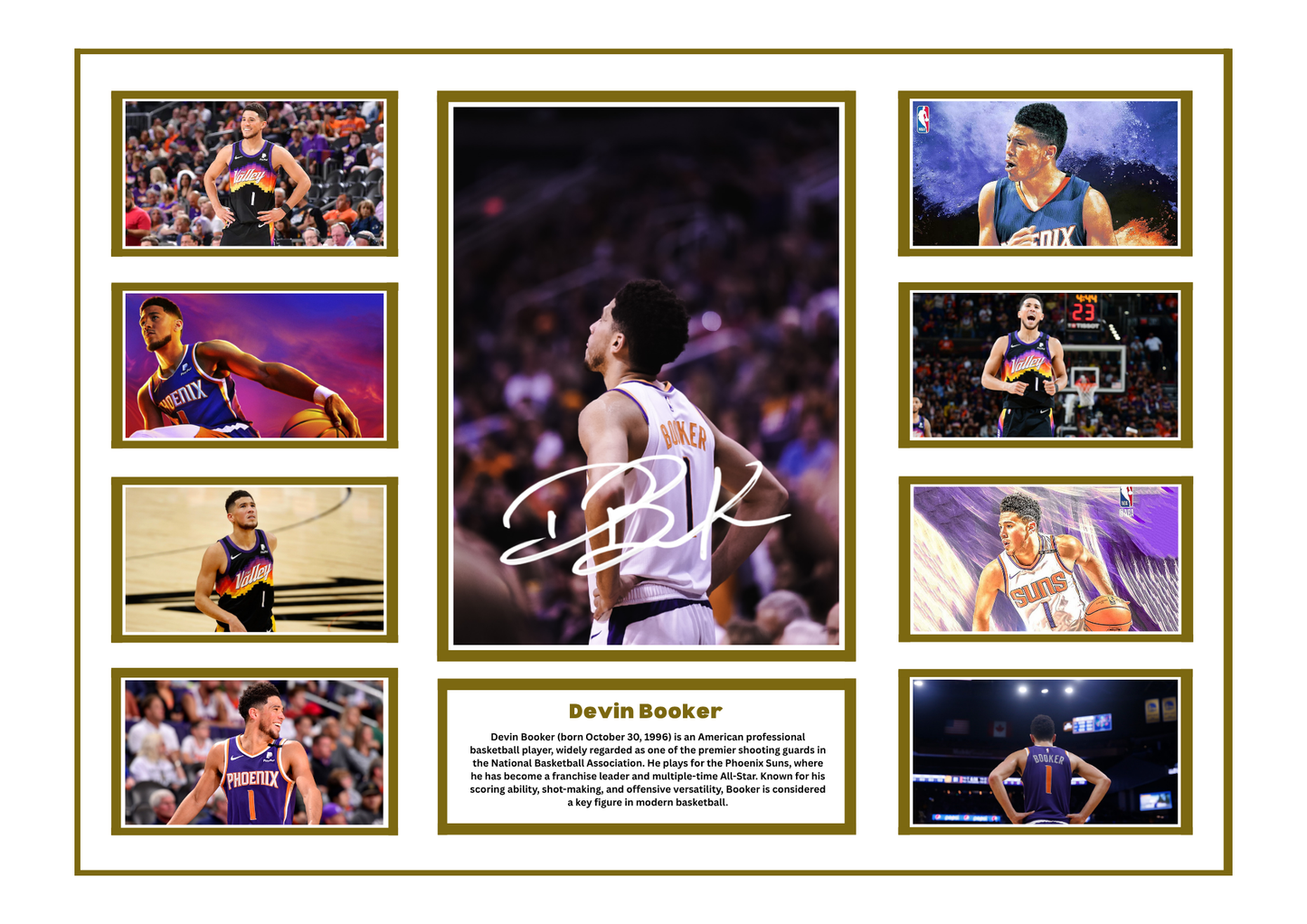 DEVIN BOOKER SIGNED FRAMED LIMITED EDITION MEMORABILIA