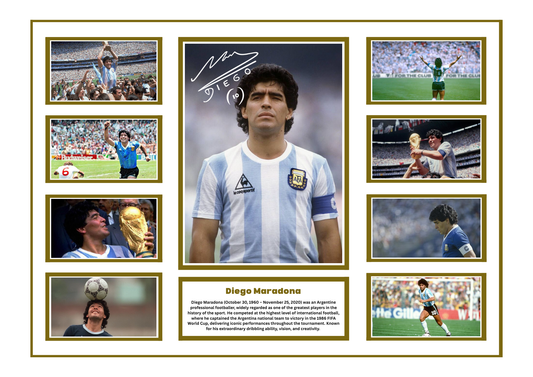 DIEGO MARADONA SIGNED FRAMED LIMITED EDITION MEMORABILIA