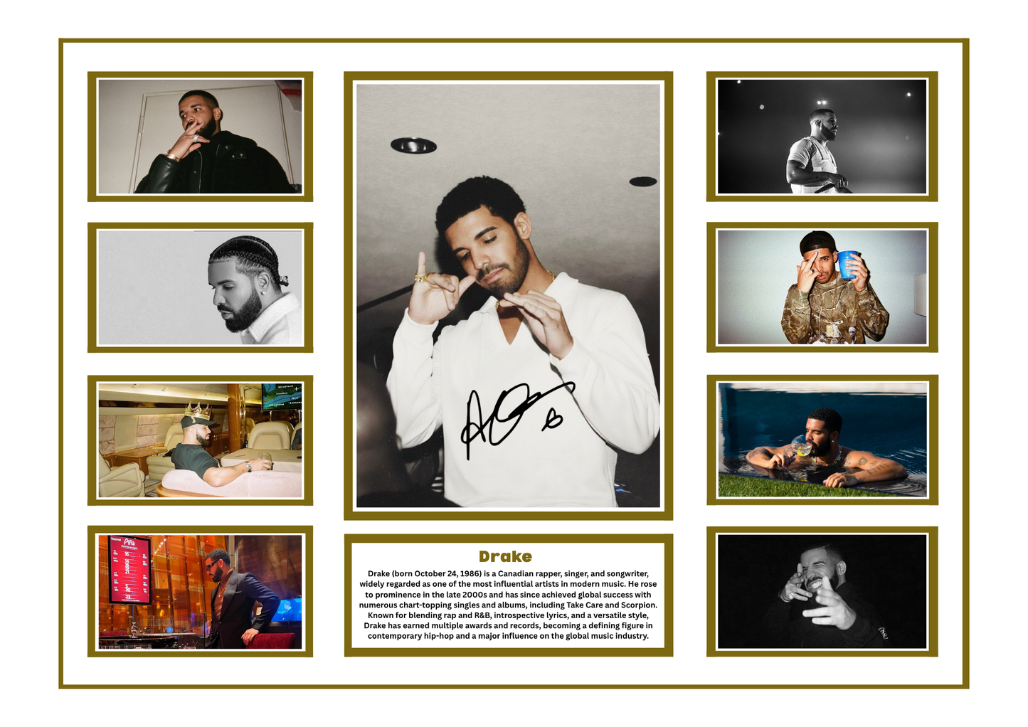 DRAKE SIGNED FRAMED LIMITED EDITION MEMORABILIA