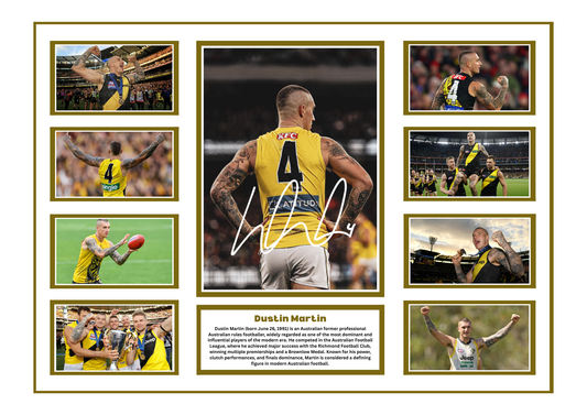 DUSTIN MARTIN SIGNED FRAMED LIMITED EDITION MEMORABILIA