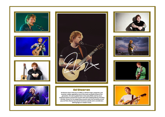 ED SHEERAN SIGNED FRAMED LIMITED EDITION MEMORABILIA