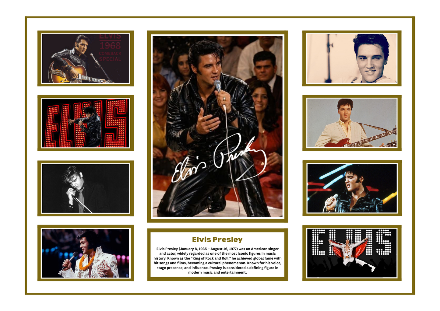 ELVIS PRESLEY SIGNED FRAMED LIMITED EDITION MEMORABILIA