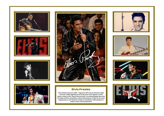 ELVIS PRESLEY SIGNED FRAMED LIMITED EDITION MEMORABILIA