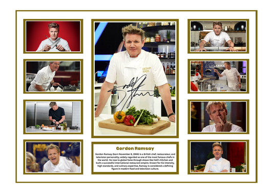 GORDON RAMSAY SIGNED FRAMED LIMITED EDITION MEMORABILIA