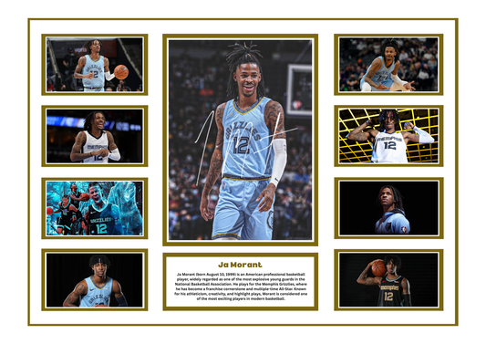JA MORANT SIGNED FRAMED LIMITED EDITION MEMORABILIA