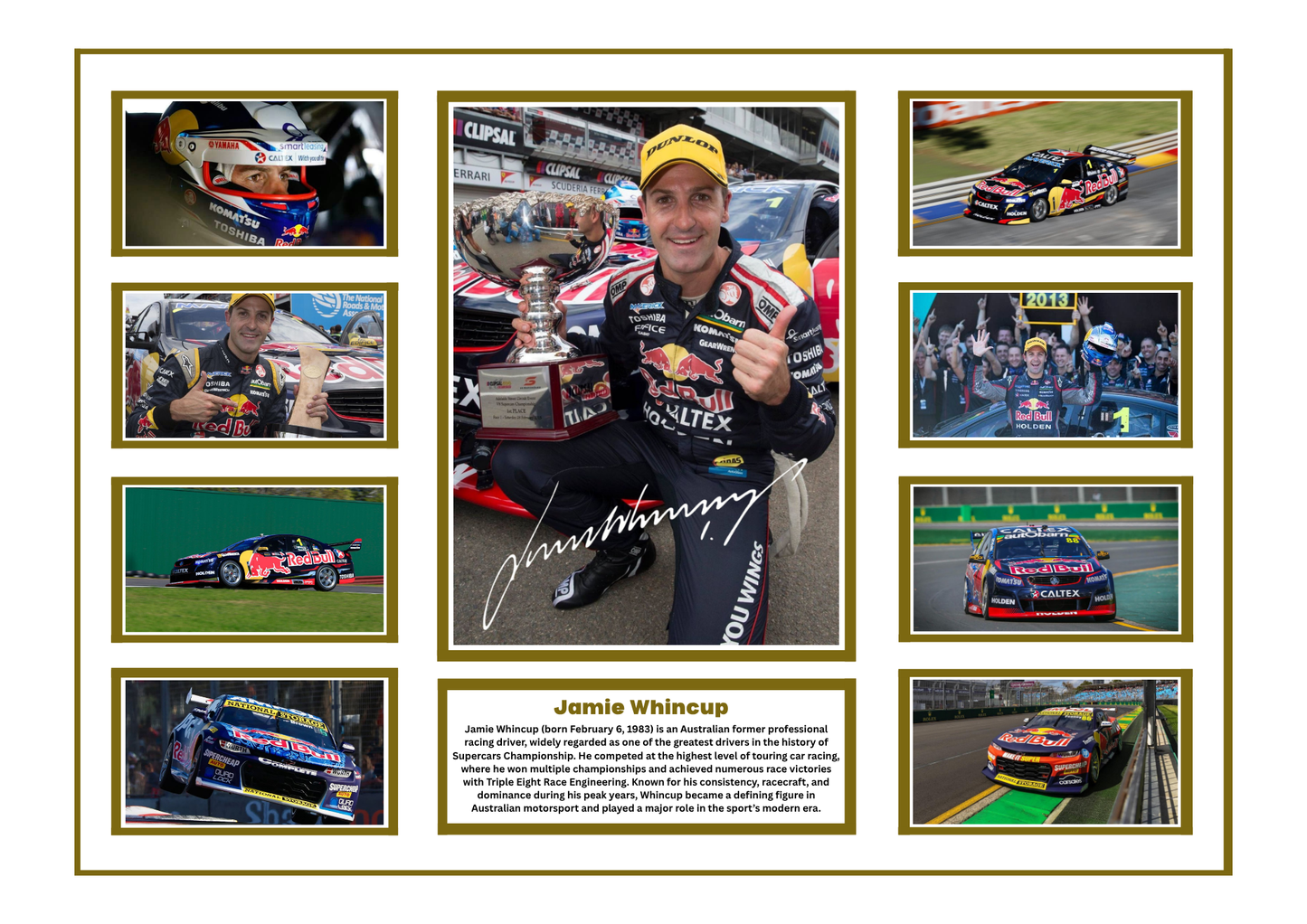 JAMIE WHINCUP SIGNED FRAMED LIMITED EDITION MEMORABILIA