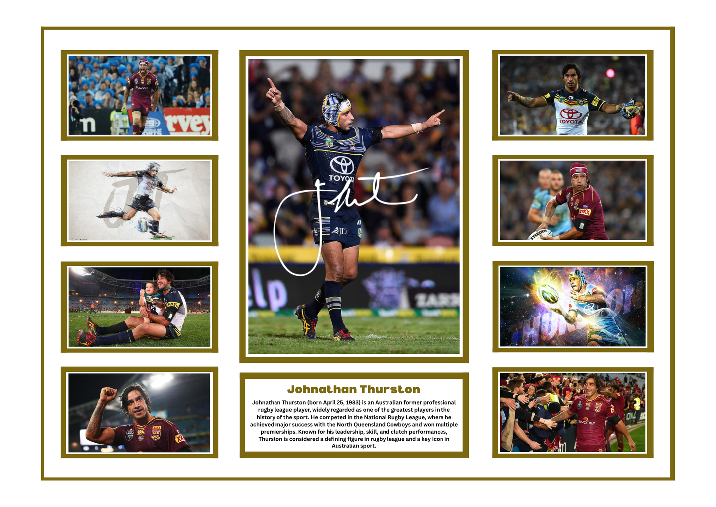 JOHNATHAN THURSTON SIGNED FRAMED LIMITED EDITION MEMORABILIA