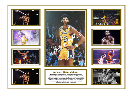 KAREEM ABDUL-JABBAR SIGNED FRAMED LIMITED EDITION MEMORABILIA