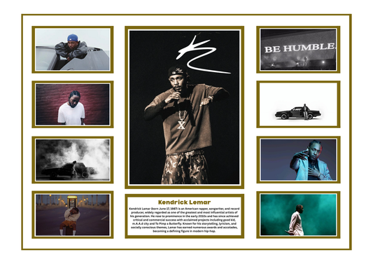 KENDRICK LEMAR SIGNED FRAMED LIMITED EDITION MEMORABILIA