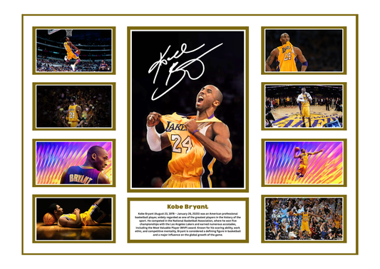 KOBE BRYANT SIGNED FRAMED LIMITED EDITION MEMORABILIA