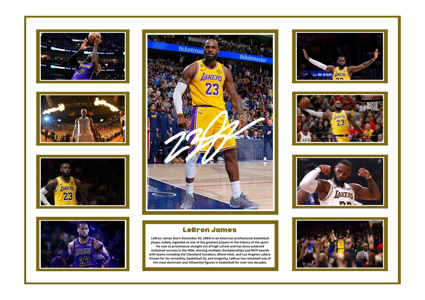 LEBRON JAMES SIGNED FRAMED LIMITED EDITION MEMORABILIA
