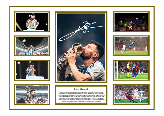 LEO MESSI SIGNED FRAMED LIMITED EDITION MEMORABILIA