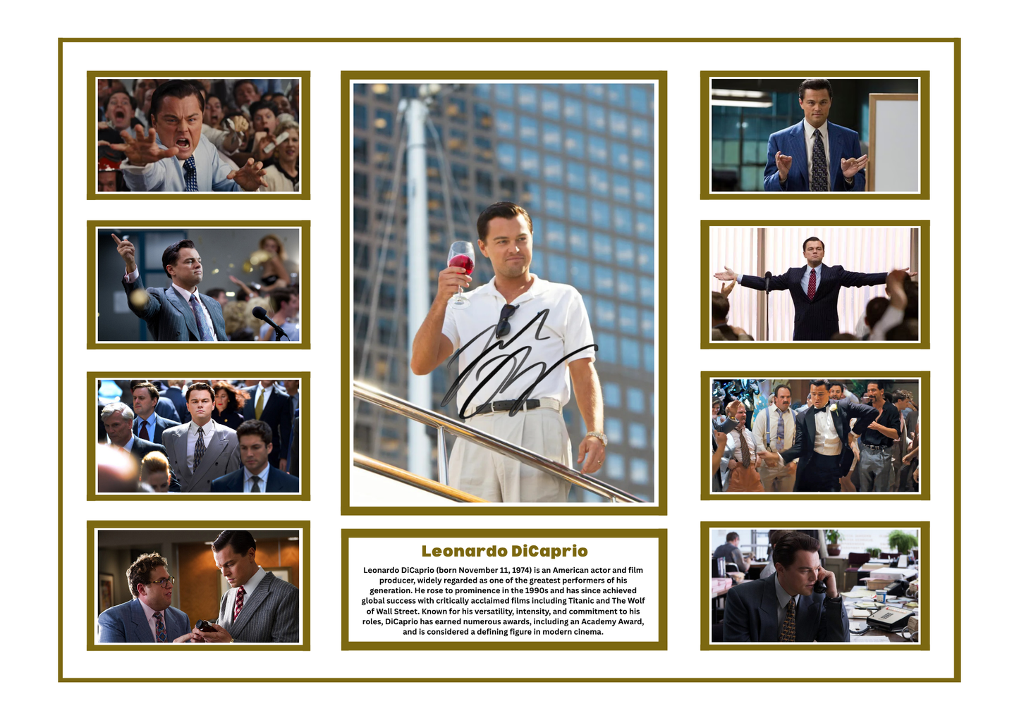 LEONARDO DICAPRIO SIGNED FRAMED LIMITED EDITION MEMORABILIA