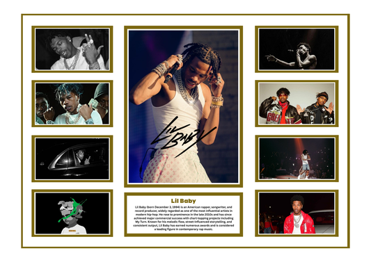 LIL BABY SIGNED FRAMED LIMITED EDITION MEMORABILIA