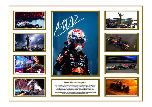 MAX VERSTAPPEN SIGNED FRAMED LIMITED EDITION MEMORABILIA