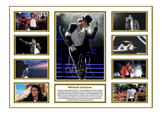 MICHAEL JACKSON SIGNED FRAMED LIMITED EDITION MEMORABILIA