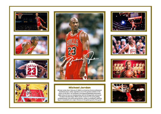 MICHAEL JORDAN SIGNED FRAMED LIMITED EDITION MEMORABILIA