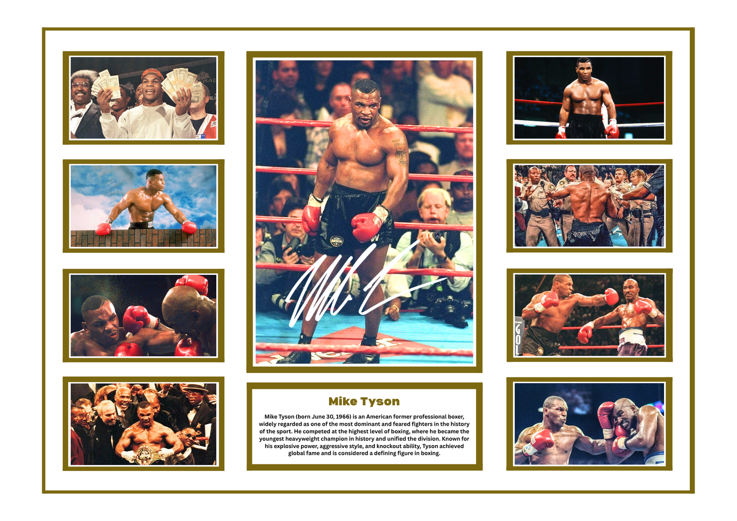 MIKE TYSON SIGNED FRAMED LIMITED EDITION MEMORABILIA