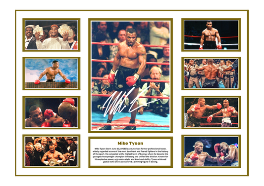 MIKE TYSON SIGNED FRAMED LIMITED EDITION MEMORABILIA