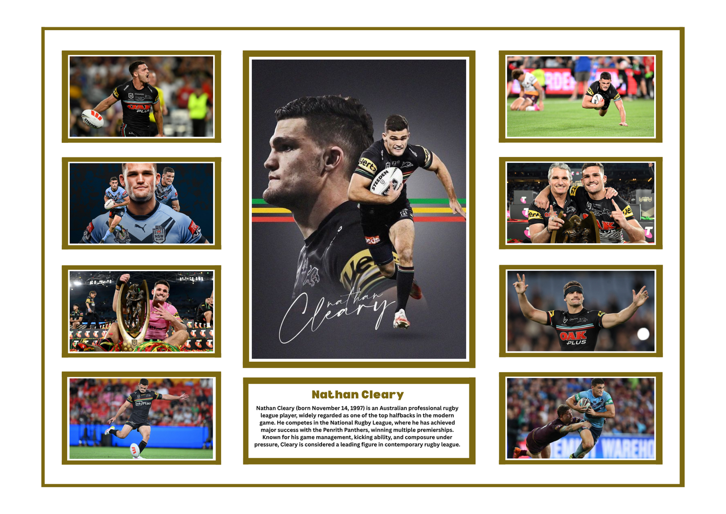 NATHAN CLEARY SIGNED FRAMED LIMITED EDITION MEMORABILIA