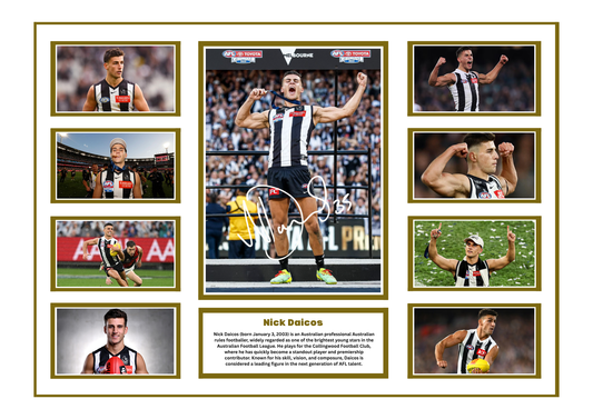 NICK DAICOS SIGNED FRAMED LIMITED EDITION MEMORABILIA