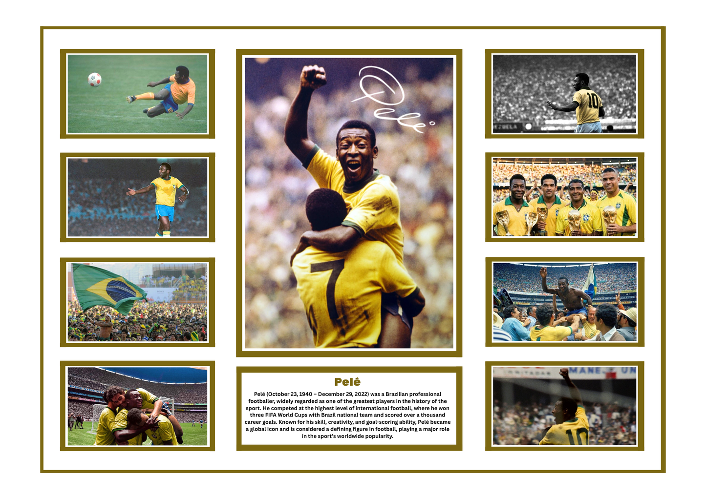 PELE SIGNED FRAMED LIMITED EDITION MEMORABILIA