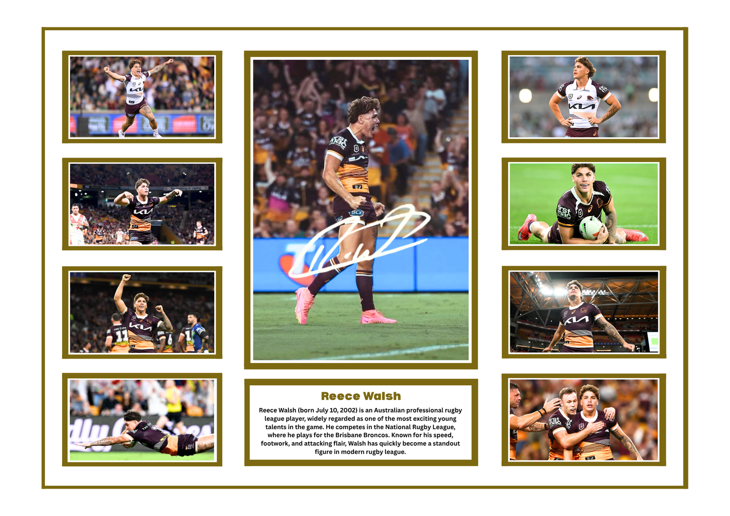 REECE WALSH SIGNED FRAMED LIMITED EDITION MEMORABILIA