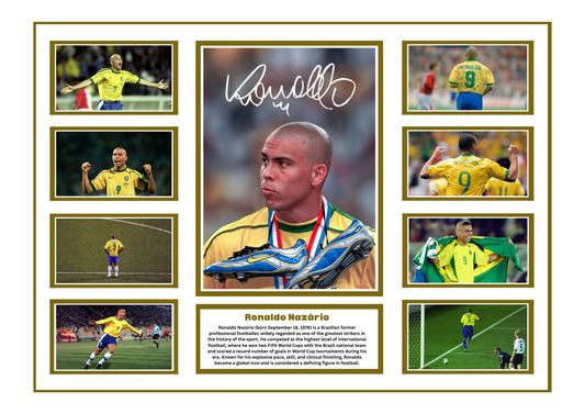 RONALDO NAZARIO SIGNED FRAMED LIMITED EDITION MEMORABILIA