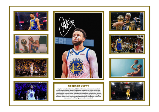 STEPHEN CURRY SIGNED FRAMED LIMITED EDITION MEMORABILIA