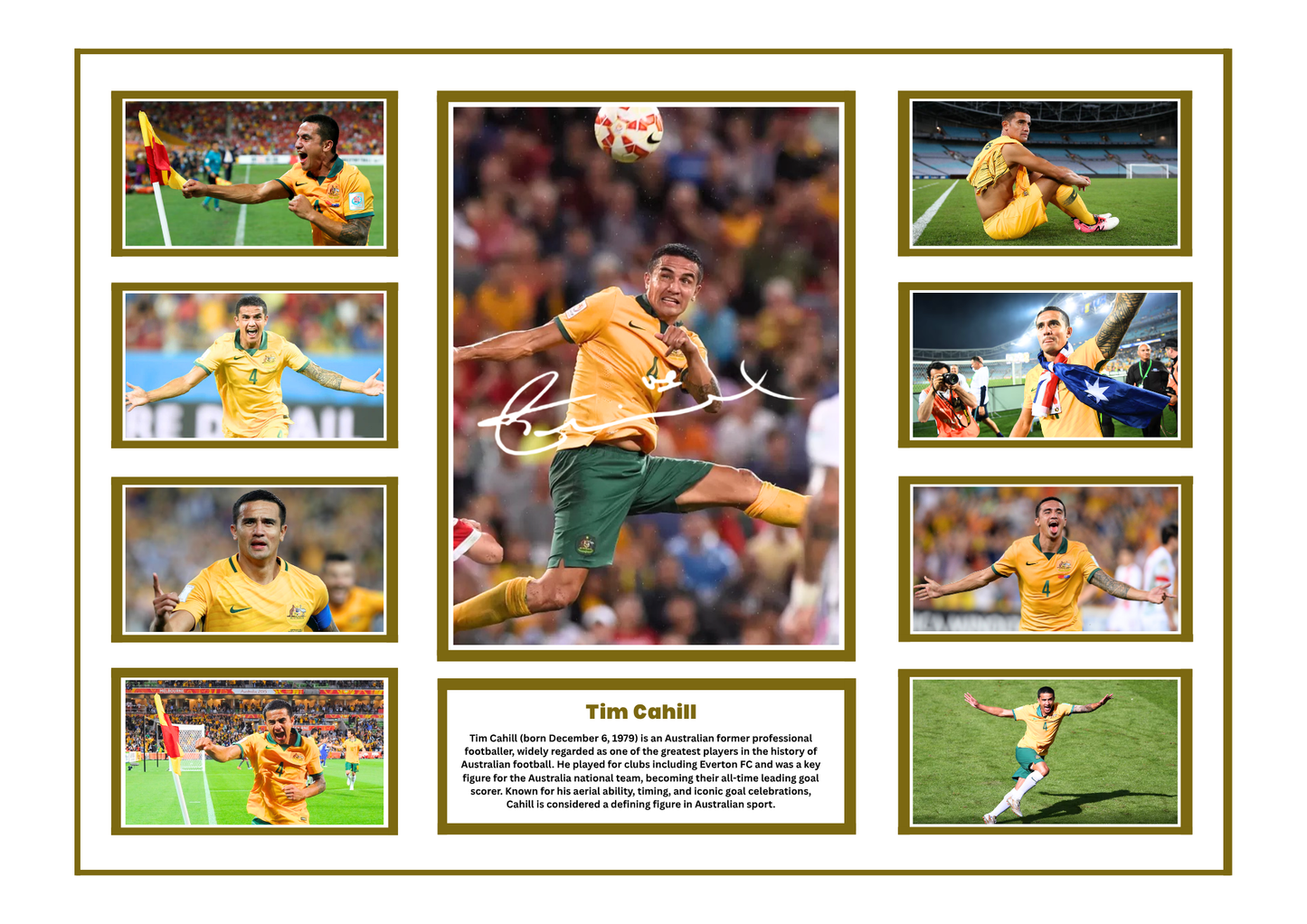 TIM CAHILL SIGNED FRAMED LIMITED EDITION MEMORABILIA