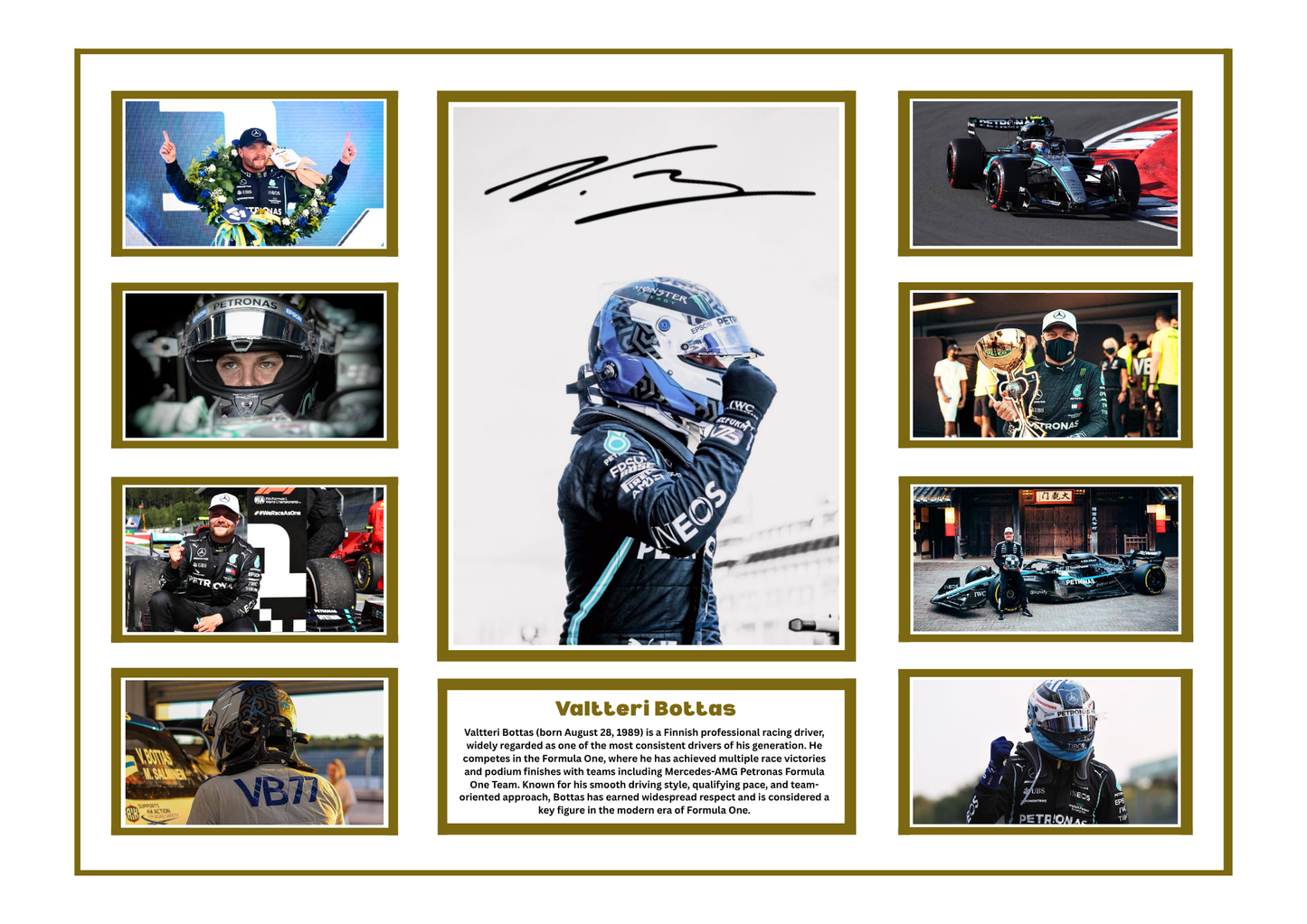 VALTERRI BOTTAS SIGNED FRAMED LIMITED EDITION MEMORABILIA